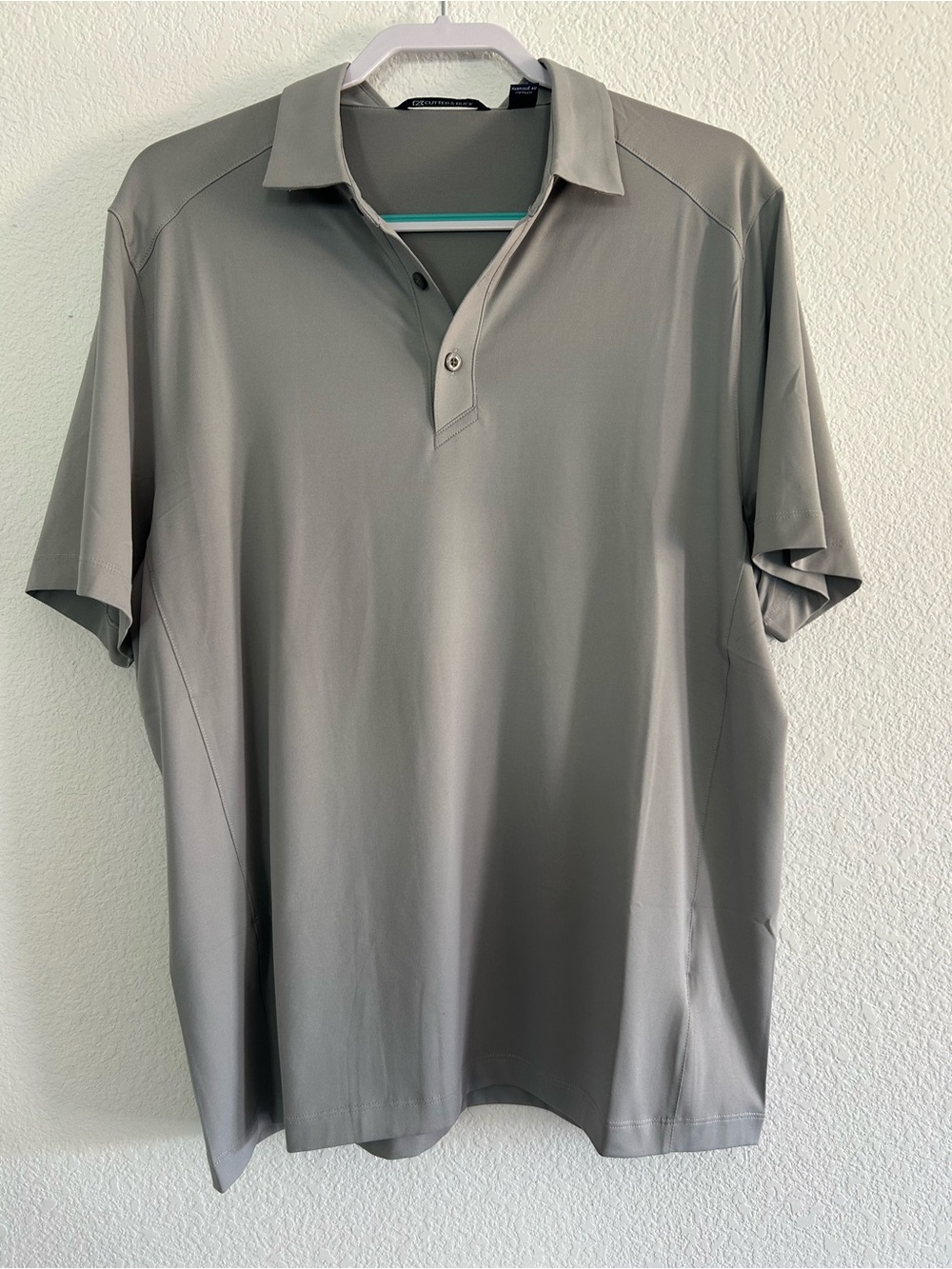 Cutter & Buck Men’s Large Gray Recycled Polyester Performance Polo